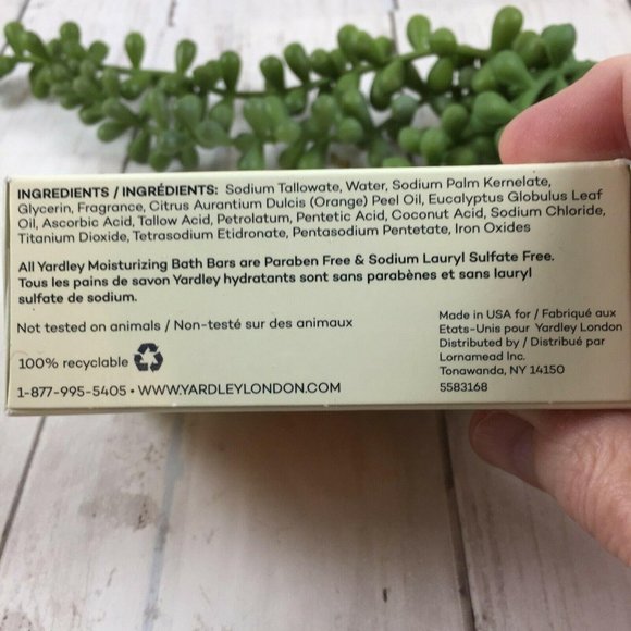 4 Bars Yardley Soap Mandarin & Ginger Essential Oi - Picture 2 of 3